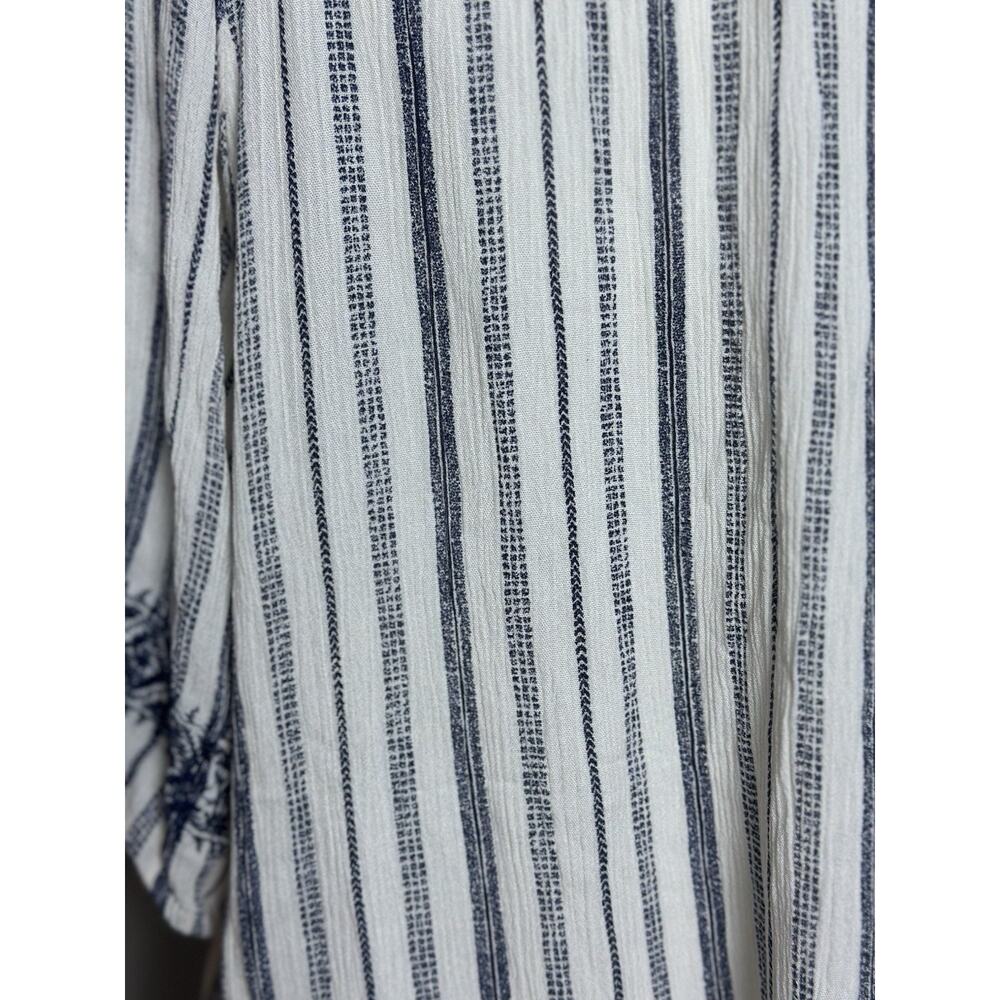 Knox Rose Womens Cream Navy Stripped Bohemian‎ Womens Casual Oversized Top XXL - Picture 12 of 16